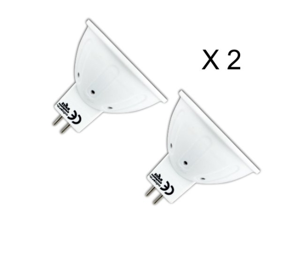 Aigo valospotti LED GU5.3 6W 390lm (40W) lämmin valkea x 2 kpl