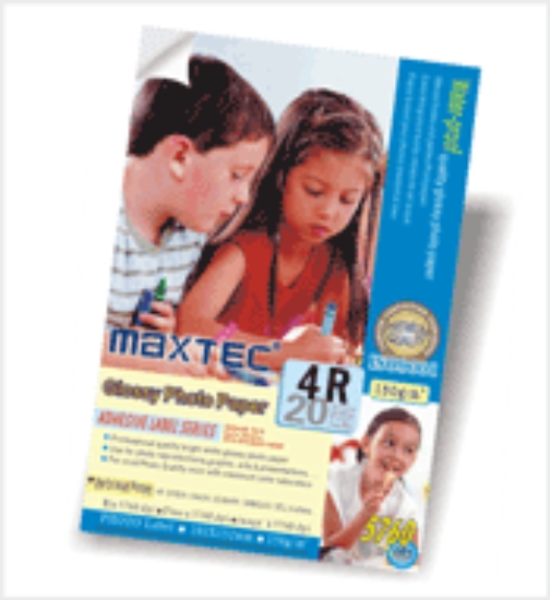 Maxtec glossy Photo Sticker Paper 10x15cm tarra/20 kpl