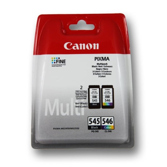 Canon CL-546 / PG-545 Multi-Pack musta ja 3-väri Original mustekasetti