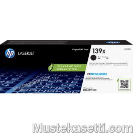 HP 139X musta original laserkasetti 4000 sivua W1390X