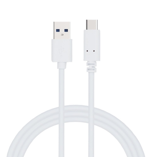 USB kaapeli USB2 uros => USB-C 3.1 urosliitin 1m valkoinen
